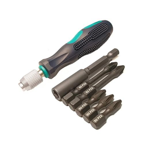 Pozidriv Screwdriver Set, PZ2 Bits¡¢Drill Bit Extension and Quick Release Bit Driver Handle for DIY or Repair