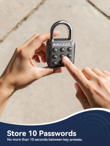 NexusLab Digital Keyless Padlock for Gym & Outdoor Use - Waterproof 6-Digit Lock