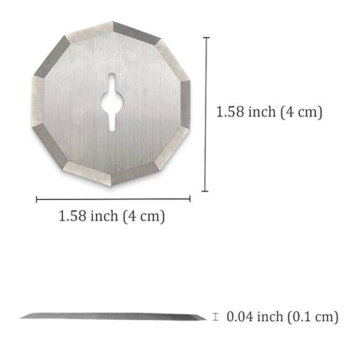 Replacement Rotary Blades Compatible with Worx WX2300 Zipsnip RC2600K,RC2601, RC2602, WX080L, WX082L Model Cutter Blade,New Life for The Dull 1-1/2" WA2300 4V ZipSnip Cordless Scissors,2 Pcs