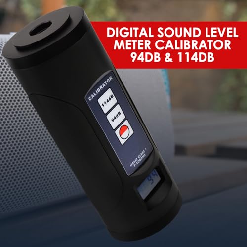 Digital Sound Level Meter Calibrator 94/114dB for 1/2" and 1" Microphones with LCD