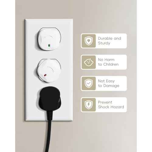 Outlet Covers Baby Proofing, 40 Pack Plug Covers for Electrical Outlets, Outlet Plug Covers to Prevent Power Shock Safety, for US 3-Prong, Plug Protectors for Home, Office, White
