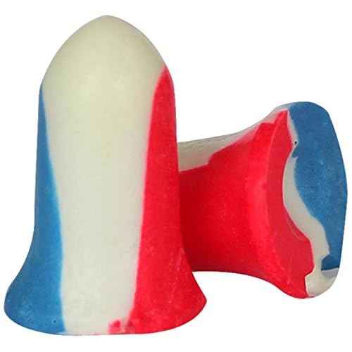 Howard Leight by Honeywell Super Leight USA Disposable Foam Shooting Earplugs, 10-Pairs (R-01891),Red/White/Blue