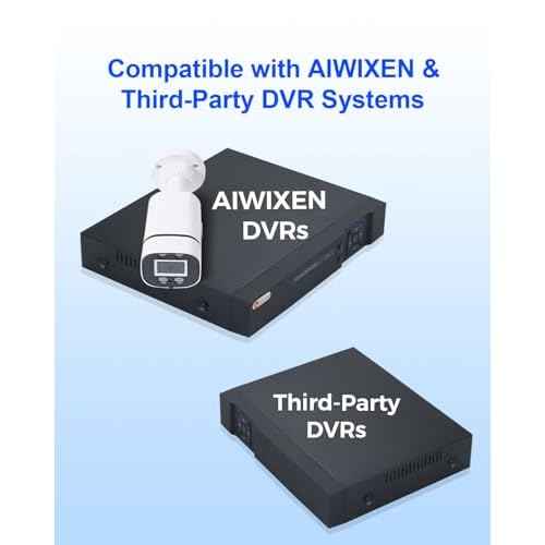 1080P HD Wired Security Camera, AHD/TVI/CVI/CVBS Analog 4-in-1 Add-on or Replacement Bullet Cam, IP68 Weatherproof CCTV Camera for Surveillance DVR, Outdoor Indoor, 80ft IR Night Vision