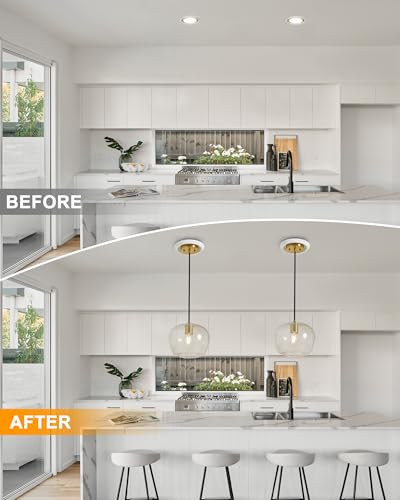 White Recessed Can Light Conversion Kit for 5-6 Inch Ceiling Fixtures - Luvkczc