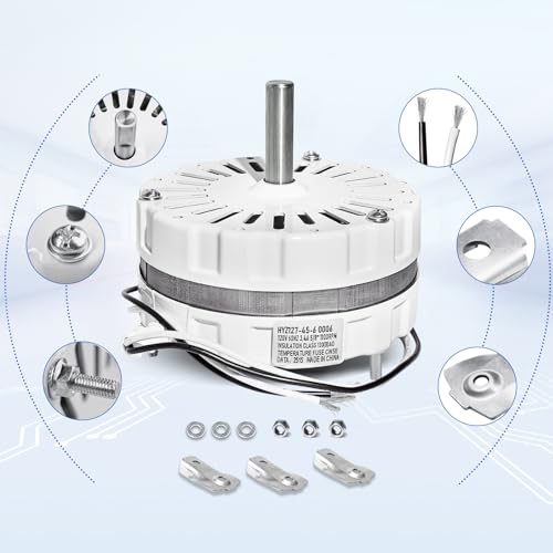 Behonor White Attic Ventilation Fan Motor Compatible with Lomanco 2000 & 1800 Series - Replacement Kit