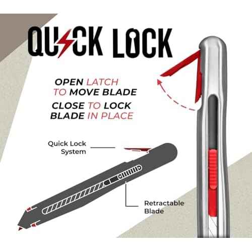 VViViD Best Damn Knife Quick Lock, Heavy Duty Precise Utility Blade, Quickest Safety Lock, 11, 9mm Blades