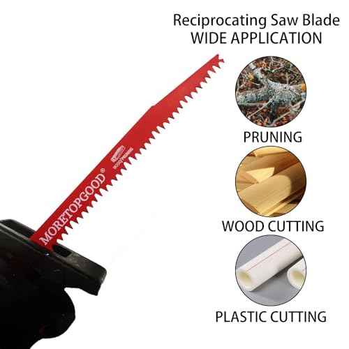 Wood Pruning Reciprocating Saw Blades,6 Inch Saw Blades for Trees Wood Cutting, Wood Saw Blades (5 Pack/5TPI)