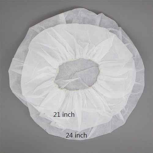 ZMDREAM Hair Net Disposable Bouffant Cap for Cooking Lab Beauty 21 &24 inches White & Black