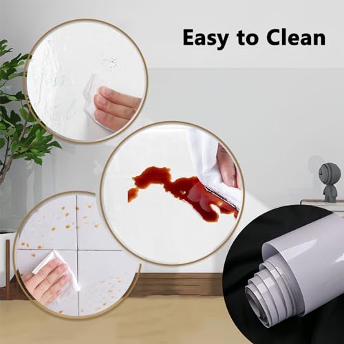 MILEPER Clear Peel and Stick Contact Paper Wallpaper Removable 15.7"x78.8" – Transparent Wall Protector for Kitchen & Home