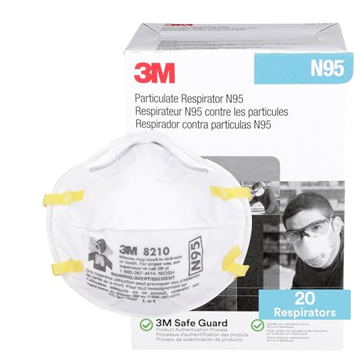3M N95 Particulate Respirator Mask Pack of 20 - OSHA Approved Dust Protection