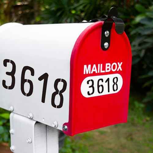 2 Pack 3.5 Inch Symbol and Numbers Stencils, Reusable Templates Interlocking 0-9 Address Number Stencil Kit for Painting Number on Mailbox, Wood, Wall, Trash, Patio, DIY Art Craft Projects