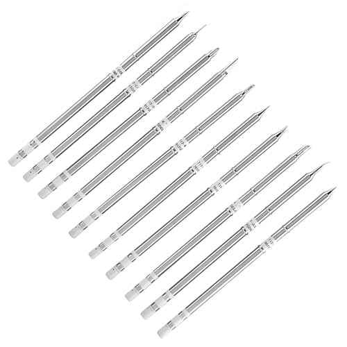 T12 Series Soldering Iron Tips Welding Tool Replacement FX-951 Rework Station for Efficient Soldering Work (Pack of 10)
