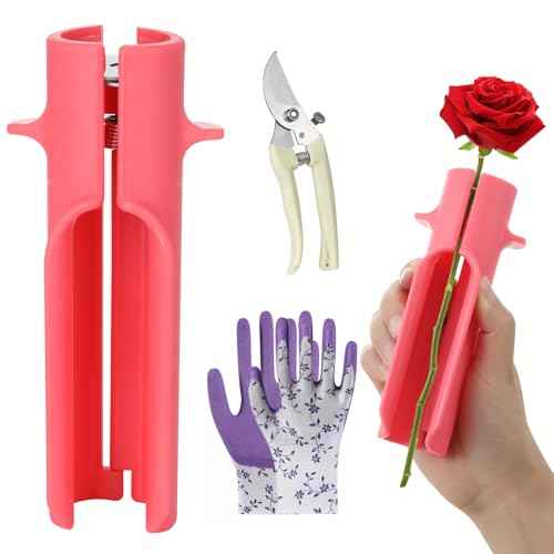 Rose Thorn Stripper Tool,Rose Stripper,Thorn Stripper,Flower Thorn Remover,Thorn Remover for Roses,Flower Bouquet Accessories (Pink)
