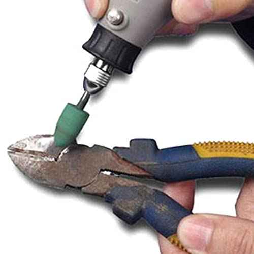 Luo ke 20 Pcs Rubber Polishing Bits, 1/8'' Shank Silicone Rubber Buffing Tools Polishing Kits for Rotary Tools