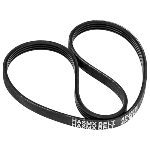 HASMX Drive Belt Replacement Belt for Rikon Band Saw Models 10-320, 10-321, 10-325, RK14CS Replaces Part Numbers C10-995, P10-320-87, 24" Internal Length Band Saw Drive Belt, 4 Rib, Black (1-Pack)
