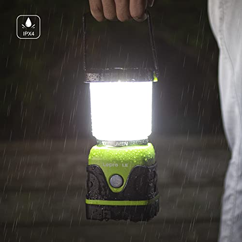 Lepro 1000LM Battery Powered LED Camping Lantern - Green, 4 Light Modes