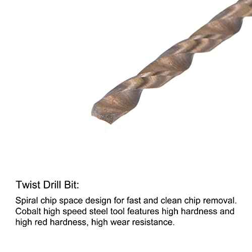 uxcell M3 x 0.5 Spiral Point Thread Tap and 2.5mm Drill Bit Set, Metric Titanium Plated Cobalt High Speed Steel Machine Screw Thread Tap Threading Tool