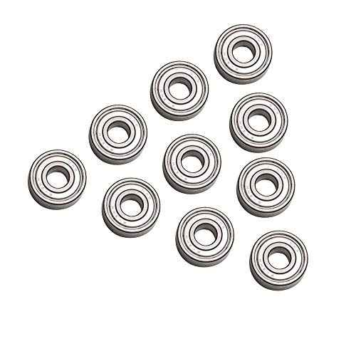 Yakamoz 10Pcs Router Bits Top Mounted Ball Bearings Guide for Router Bit Bearing Repairing Replacement Accessory Kit | Inner Dia. 3/16¡± & Overall Dia. 1/2¡±