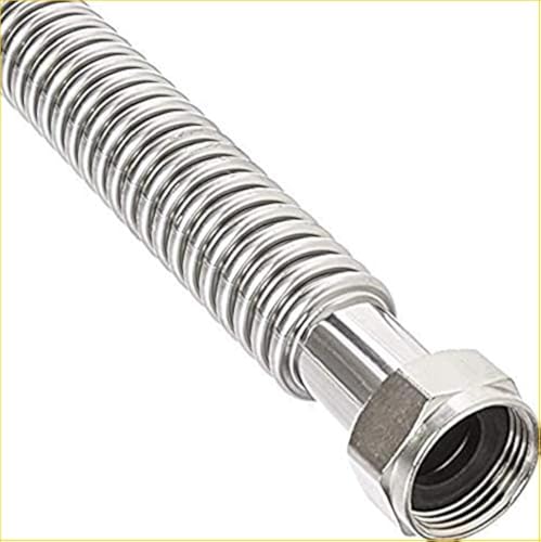 EZ-FLUID 18-Inch 3/4-Inch FIP Corrugated Stainless Steel Water Heater Supply Line