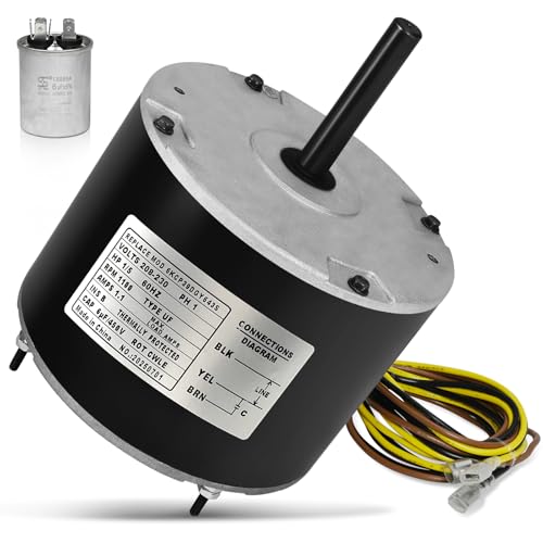 Zhenx 1/5HP Condenser Fan Motor 1100RPM for AC Units Replacement