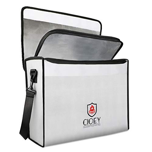 Cioey Fireproof Document Bag - Waterproof & Insulated Safe for Home & Travel