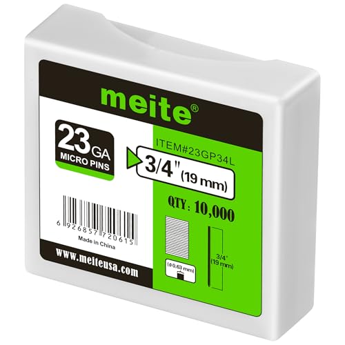 Meite 23 Gauge Pin Nails 3/4-Inch Micro Headless Galvanized Nails - Listing #1, 10,000 Count