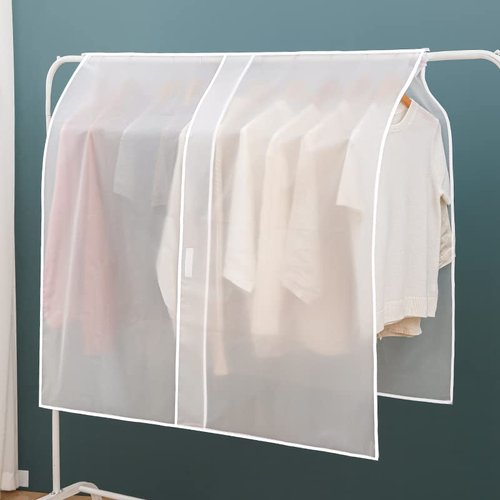 43" Large Clothing Rack Covers, Waterproof Garment Storage Bag, Hanging Garment Bag Organizer Storage Cover, Dustproof Clothing Cover for Suit Coat Dress Jackets (Rack not included)