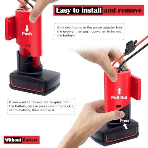 1 Packs Power Wheel Adapter for Milwaukee M12 Battery Adapter 12V Power Wheel Battery Conversion Kit with Switch, Fuse & Wire Terminals, 12AWG Wire, Power Connector for DIY Rc Car Toys and Robotics