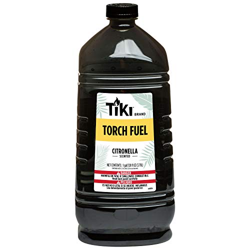 TIKI Citronella Torch Fuel - 1 Gallon (128 oz.) Easy Pour Outdoor Oil with Lemongrass
