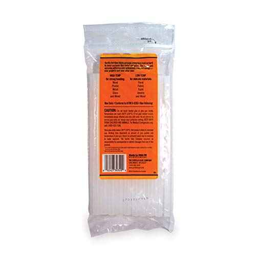 Gorilla Hot Glue Sticks, Clear Glue, Full Size 8" Long x 0.43" Diameter, 20 Count (Pack of 1) - Safe for All Temperatures with Extended Working Time