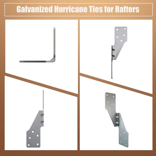 Heavy-Duty Hurricane Tie Brackets - 80 Pack Rafter & Joist Reinforcement
