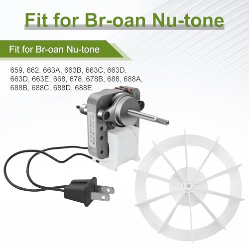 Fetechmate BP27 S97012038 Fan Motor with 1.77in Shaft for Broan 678 Replacement