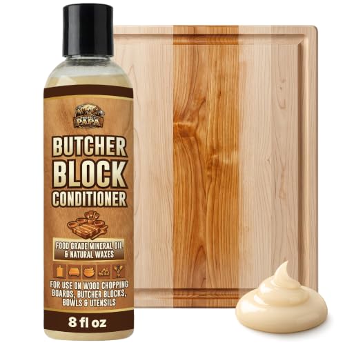 Project Papa 8 Fl Oz Food Grade Mineral Oil & Beeswax Cutting Board Conditioner