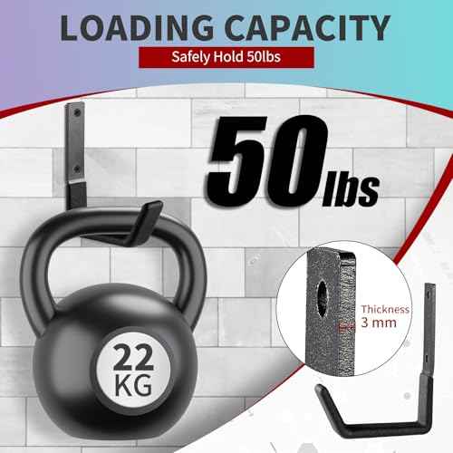 Heavy Duty Wall Mount Hooks, Utility Hooks, Tool Organizer - Steel Garden/Garage Hose Hanger U Hooks (2, Small)