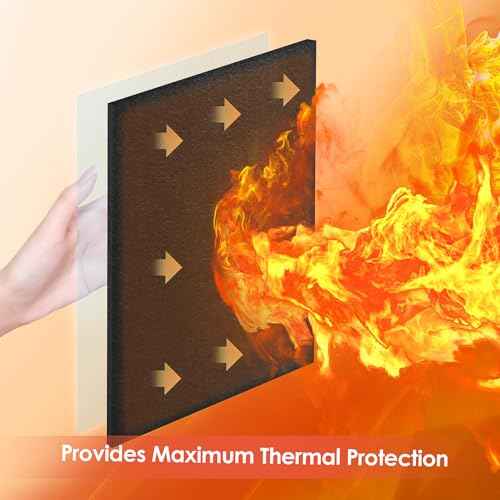 40'' x 40'' Welding Blanket Fireproof, 1/5"(5mm) Thickened Heat Resistant Mat, Flame Retardant Carbon Felt Wick, Fire Resistant Insulation Blanket, Heat Shield for Soldering, Stove, Firepit, Grill