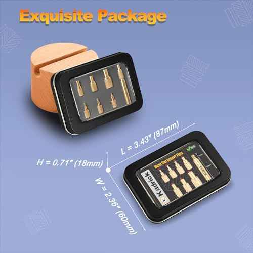 Kadrick Soldering Tips/Heat Set Insert Tips - for Heat set Inserts,7 Tips for Threaded inserts M2 M2.5 M3 M4 M5 M6 M8, Heat Set Insert Tool for 3D Printer Users,Compatible with 900M/T18/FX-888D Irons