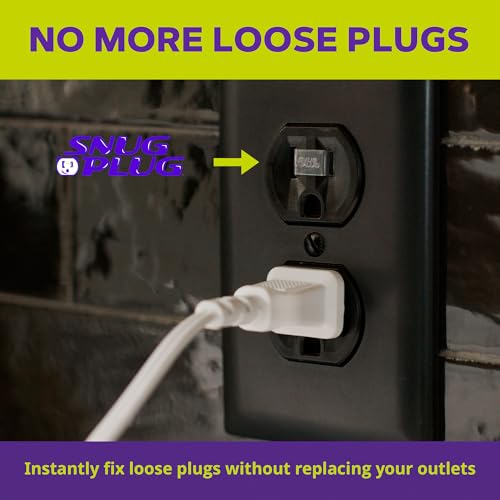 Glow in the Dark Outlet Plug Fix Set - 10 Pack Snug Plug Outlet Tighteners