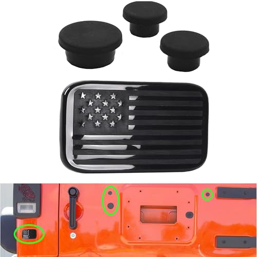 VIKOS 3-Piece Wrangler Tailgate Plug Set & Rear License Plate Panel