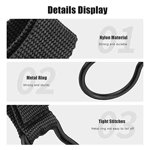 Flashlight Ring for Duty Belt, 2 Pack Nylon Dual Snap Clip Flashlight Holder UIInosoo for Duty Belt Keep D/C Cell Flashlight