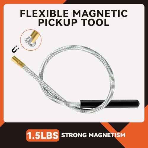 4 Pack Telescoping Magnet Pick-up Tool Set with Magnetic Parts Tray, Extendable Magnetic Pick Up Tools & Flexible Magnet Pickup Tool
