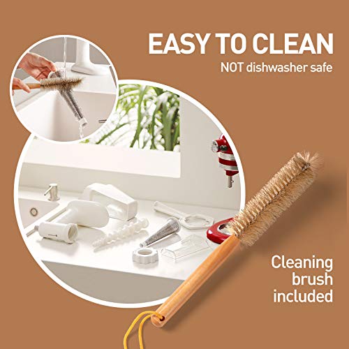 Fruit & Vegetable Strainer & Grinder Attachment Set for KitchenAid White - Includes Sausage Tubes