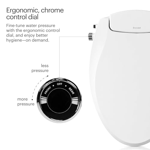 Brondell Ecoseat 101 Non-Electric Elongated Bidet Toilet Seat - White, S101
