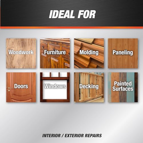 DAP Plastic Wood-X Wood Filler 5.5 Oz - Natural, DryDex Indicator, Interior & Exterior Repair