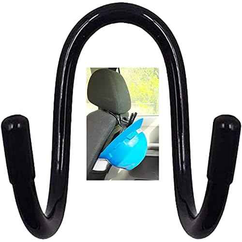 Pmsanzay Universal Over The Seat Hard Hat Rack,Hard Hat Holder Back Seat Hanger Headrest Hook - Strong & Flexible - Simple, Easy to Bend into The Needed Shape and Holds Hard hat and Vest with Ease.