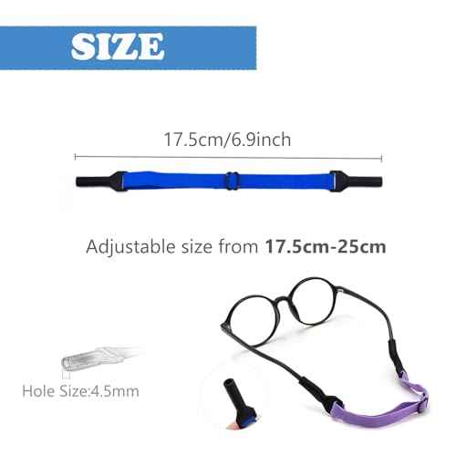 Adjustable Kids Glasses Strap, 5Pcs No Tail Spectacle Straps, Kid's Eyewear Holder Strap For Boy And Girl