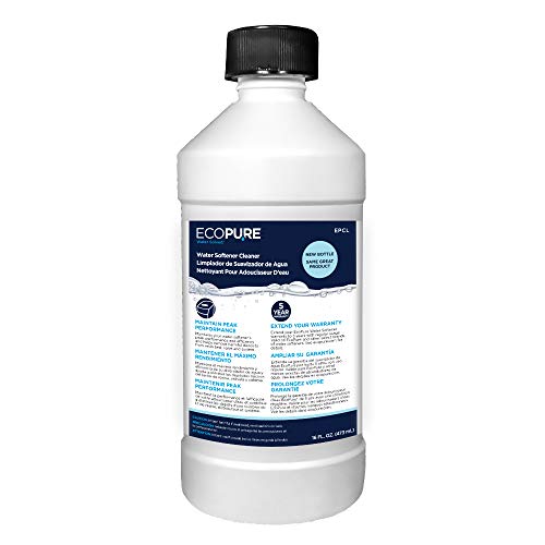 EcoPure EPCL Universal Water Softener Cleaner - Removal of Iron, Rust & Sediment - Compatible with All Brands - Includes Cleaner
