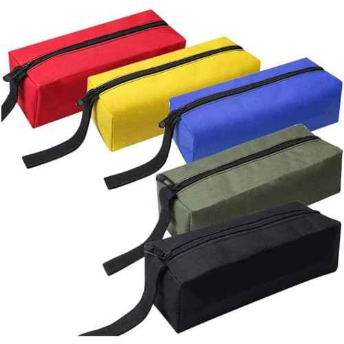 3/5 pack small Tool Organizer bags zipper canvas Pouch screwdriver pencil storage pouches Pockets