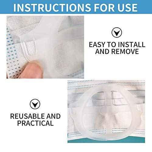 16Pcs Face Bracket for Mask -3D Mask Bracket -Face Mask Internal Support Frame, More Space for Comfortable Breathing, Lipstick Protector £¬Washable Reusable