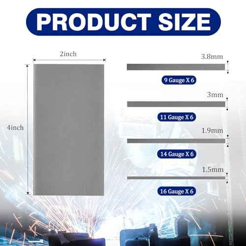 Coopay 24 Pack Welding Practice Kit 2¡± x 4¡± Welding Coupons (9, 11, 14, 16 Gauge Mild Steel), 6 PCS Each Mild Plate, Weld Practice and Training for MIG, TIG Stick, Arc, Spot, Gas, Wirefeed and Brazing