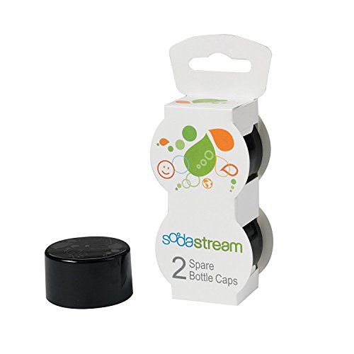 SodaStream Replacement Bottle Caps, Black – 2 Pack
